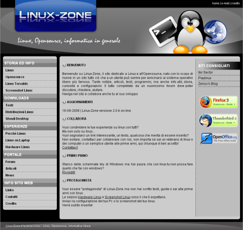 La nuova veste grafica di Linux-zone.it in tutto il suo splendore!